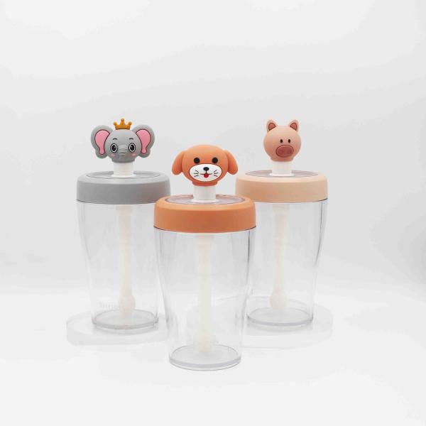 Clear Plastic Drinking Tritan Water Bottles With Straw BPA Free