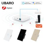 Tempered Glass Panel 2Gang 110V Tuya Zigbee Off/On Switch Smart Life App Wifi