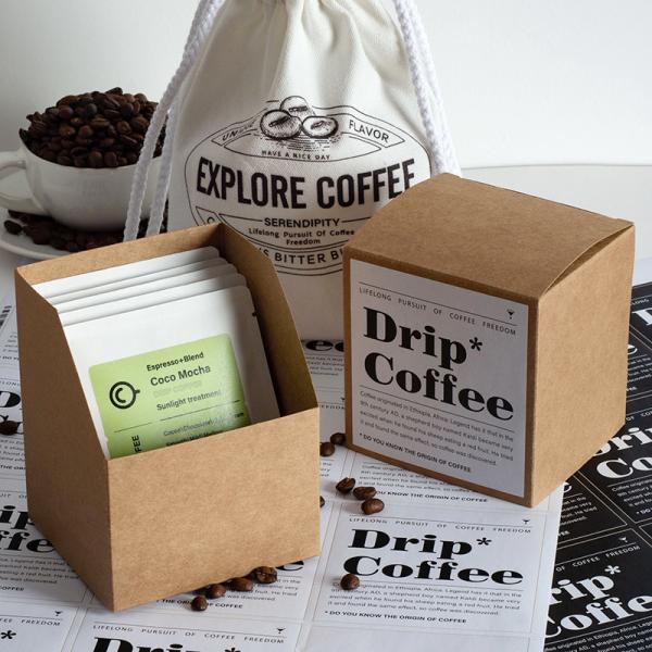 10cm Drip Coffee Packaging Box Handmade Biscuit Candy Gift Paperboard Folding Cartons