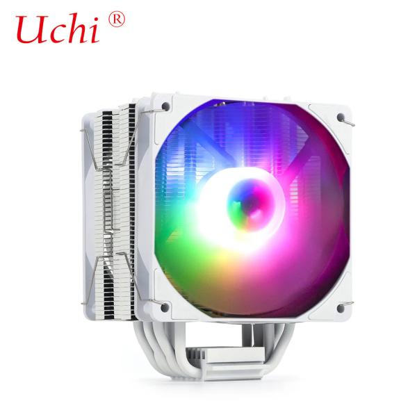 Quality 220W White RGB ARGB CPU Cooler Fan With 6 Heatpipe For Computer Server Processor Lga1151 1155 1366 1700 2011 AMD FM AM3 AM4 AM5 for sale
