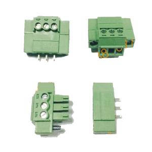 China 3.81mm Pitch PCB Screw Terminal Blocks Plug + Straight Angle Pin Header with Flange wholesale