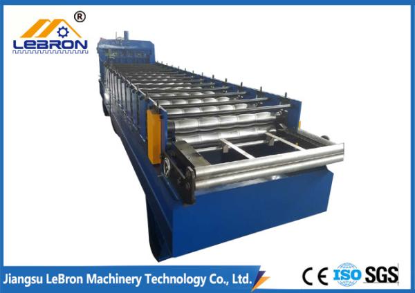 Quality High Durability Glazed Tile Roll Forming Machine , Blue Step Tile Roll Forming Machine for sale