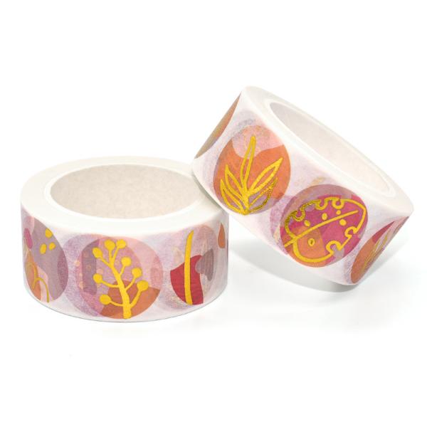 Custom Decorative Washi Tape Printing Gold Or Silver Foil Washi Tape