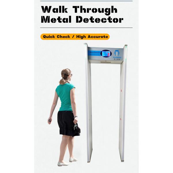 6-Zones Walk Through Metal Detector Security Gate Metal Weapons Detection For Station Security Scanner