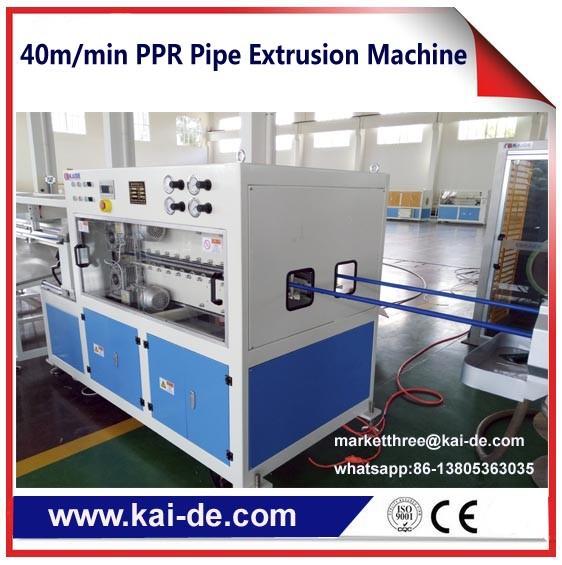 Quality 40m/min High speed PPR pipe making machine double pipes two different color for sale