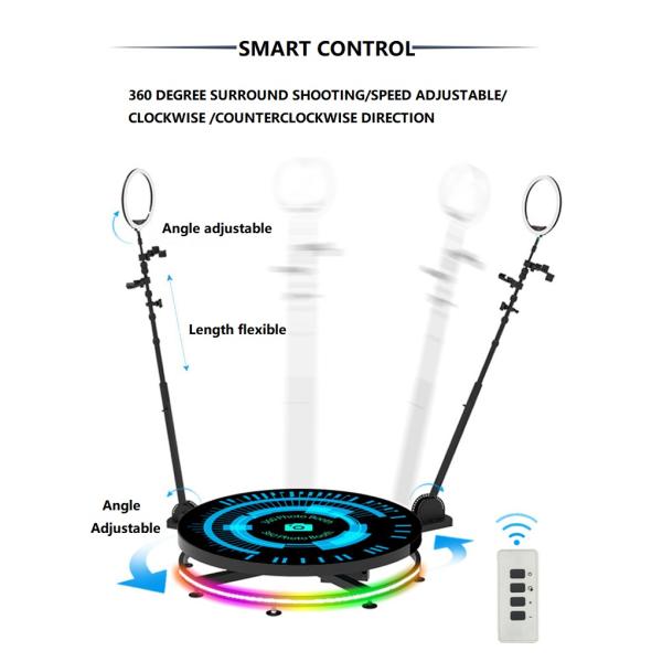 Live show wifi selfie ring light cabina de fotos photobooth 360 video booth camera 360 photo booth automatic rotation with stand
