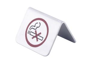 China SS Stackable Table Tent Signs / &quot; Smoking Area &quot; &quot; No Smoking &quot; Warning Symbol Room Service Indicator wholesale