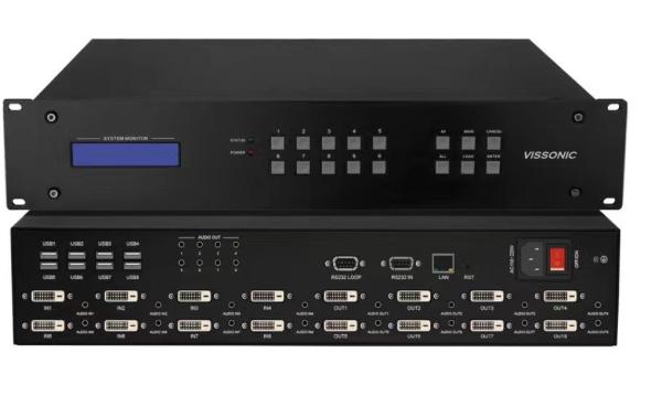 8X8 Seamless Hdmi Scaler Switcher Video Wall Processor 3.5mm Audio Insert /