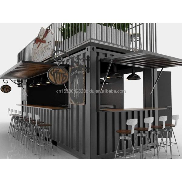 Modern Design Style 10 ft 20 ft Mobile Bar Prefabricated House Container Store Outdoor Steel Sandwich Panel Coffee Shop