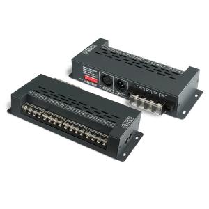 Black 12 Channel Dmx Decoder 720W High Pwm Frequency Output , 0~100% Dimming Range