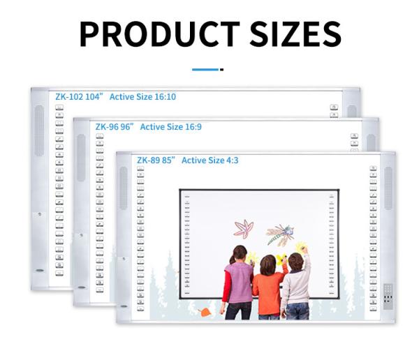 Quality All In One Smart Interactive Whiteboard Multi Point Ultra Slim Frame For Classroom for sale