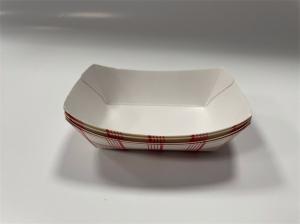 China FSC Red And White Paper Food Trays Cardboard Takeaway Trays For Bakery wholesale