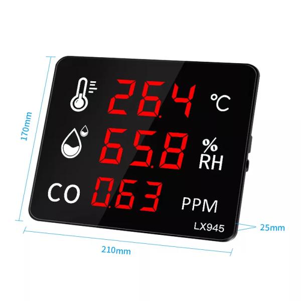 Favourable Price Outdoor/Indoor Air Quality Detector Thermometer Hygrometer Humidity Co Detector Carbon Monoxide Detector