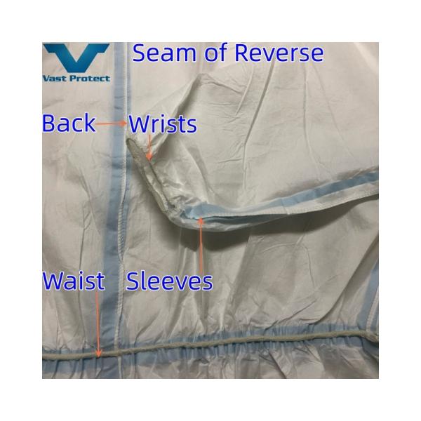 Style Jumpsuit Non-Toxic Disposable Blue Sealed Seam Tape White Micro Film Coverall