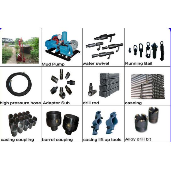 ISO9001 Portable Hydraulic Water Well Drilling Rig Machine 75-295mm Diameter
