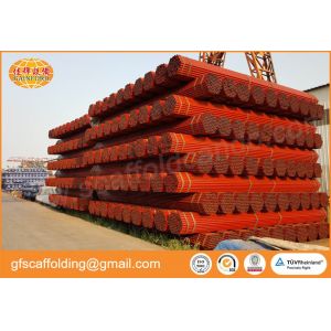 China Painted Q235 scaffolding steel tubes 6 meters with 48.3mm O.D. for Indonesia market wholesale