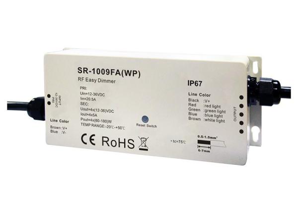 12 - 36VDC 4 Channels LED Controller , RF RGBW Led Light Controller Multiple