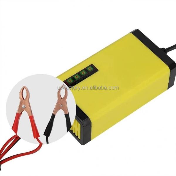 12V 4A 3A 2A Solar Auto Digital Battery Charger with LCD Display Reverse Connecting Protection Connector Current Protection