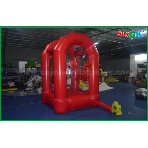 Customized Red Inflatable Money Machine Box Game Oxford Cloth