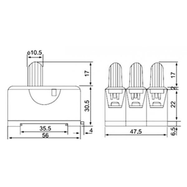 1P 2P 3P 6x30mm Din Rail Mount 35mm 3AG Fuse Block with PC Cover and LED Indicating