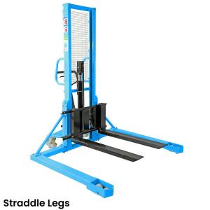 China Straddle Hand Pallet Stacker , Manual Platform Stacker 1000kg wholesale