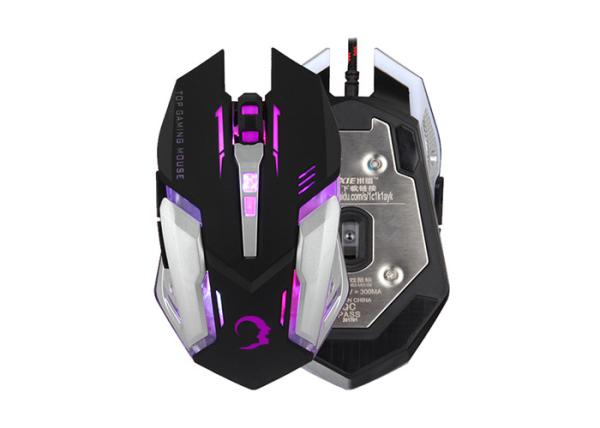Quality RECCAZR MS320  2500DPI 7 LED Lights 6 DPI Optical Wired Computer Gaming Mouse Professional Ergonomic Gaming Mice for PC for sale