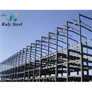 Prefabricated Multi Storey Steel Frame Construction With Crane