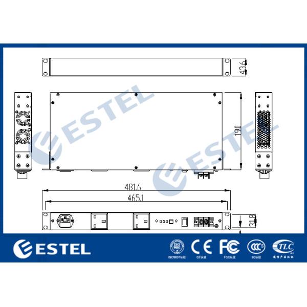 DC / AC 1000VA Sine Wave Inverter Flush Mounting Power Supply AC Bypass Input