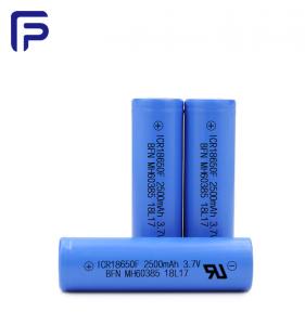 China 2500mAh 18650 Lithium Ion Rechargeable Battery 3.7V For Safety Equipment on sale