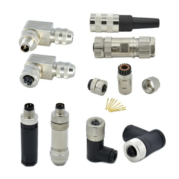 M12 3 4 5 Pins Outdoor Waterproof Connector A B D X Male Female Molded Cable Connector