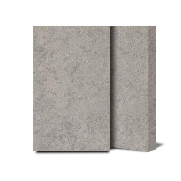 Artificial Gray Quartz Kitchen Countertops Stain Resist UV Cutting Side Finish