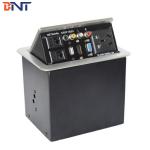 BNT table connection hub round corner spring pop up desk power data outlet