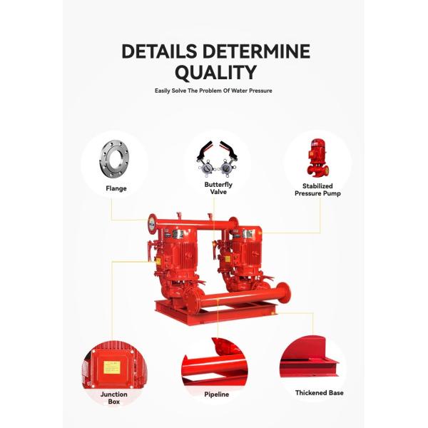 XBD Vertical Fire Fighting Pump System 5hp Indoor Hydrant Sump Pump Station