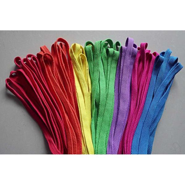 Quality 15mm Flat Waxed Polyester Cord Elastic Rope Cord Elastic Drawstring for sale