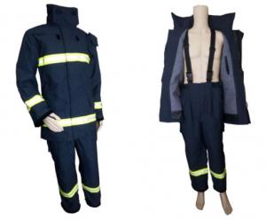 China EN469 standard Nomex fire fighting suit,gloves,hood wholesale