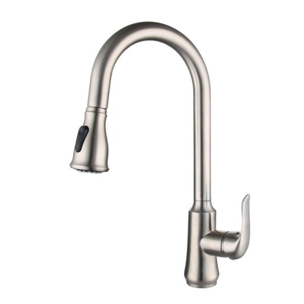 Thick Stainless Steel Kitchen Mixer Tap With Pull Out Spray