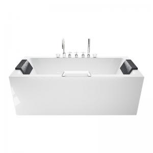 China Smart Constant Temperature Square Acrylic Bathtub With Pillow on sale