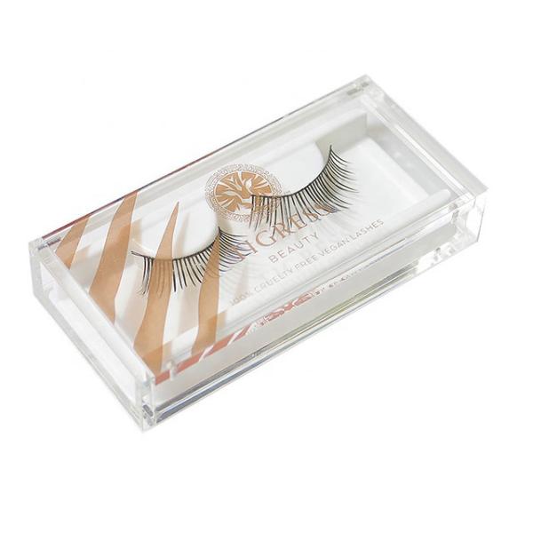 Quality Lash Box Acrylic Display Case Custom Empty Packaging Magnetic Mink Clear for sale