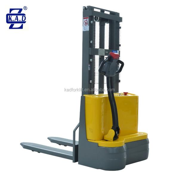 1.6 Ton Reach Pallet Stacker Rated Loaded Electric Counterbalanced Stacking Forklift