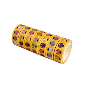 China Food Pattern Washi Paper Tape , Yellow Washi Tape Assortment DIY Masking wholesale