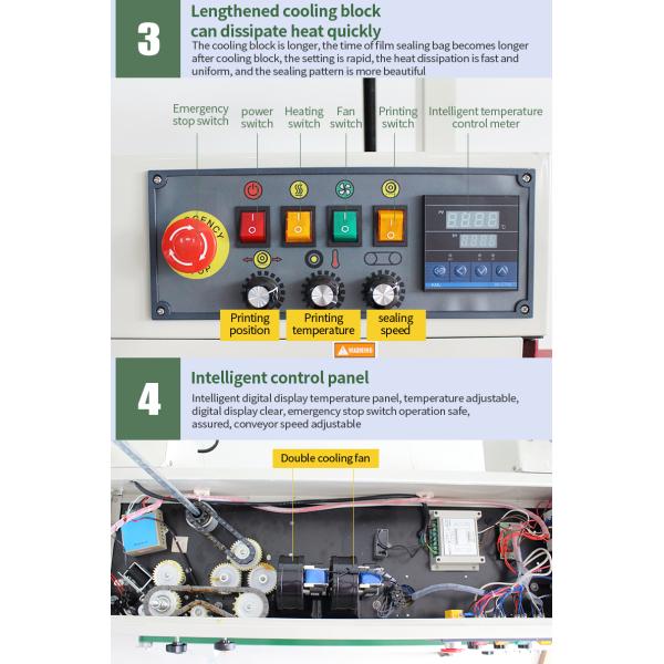 FR-1200V Electric Driven Vertical Continuous Bag Sealing Machine For PE and Thick Bags