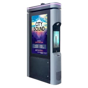 China 55 inch 4K Smart City Air Quality Sensor IK10 Explosion-Proof Glass Touch Screen Kiosk on sale