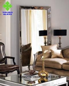 China Modern Large Frameless Mirror , Silver Full Length Mirror With Clear Surface wholesale
