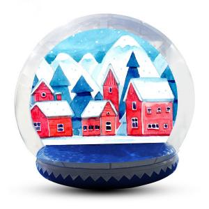 China Advertising Custom Christmas Blow Up Snow Globe Double And Quadruple Stitched wholesale