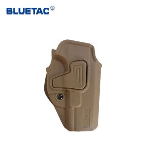 Tactical Polymer OWB Gun Holster Index Finger Release Outside The Waistband Gun Bag Tan Color