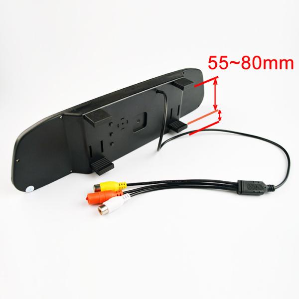 Quality 4.3 TFT LCD Auto Parking Rear View 4.3 Inch Car Mirror Monitor With 2 Video input for sale