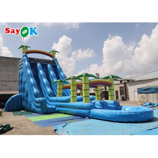 Inflatable Swimming Pool Slide Tropical Fiesta Breeze Commercial Inflatable Water Slide For Kids Adults