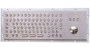 MKT2645 345x125mm metal keyboard with trackball, fucntion keys and numeric