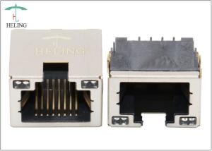 China Thru - Hole Offset PCB Low Profile RJ45 Jack Shielded Single Port For Ethernet wholesale