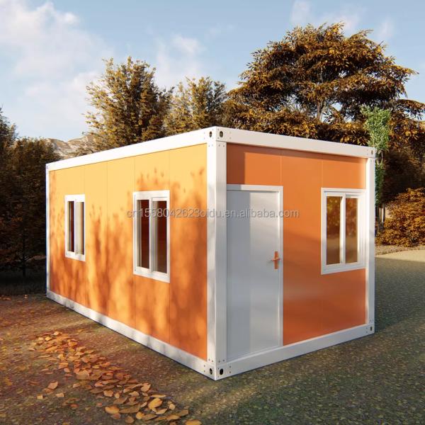 20ft Luxury Prefab Wooden House with Kitchen Bathroom and Outdoor BBQ Flat Pack Simple Installation Materials